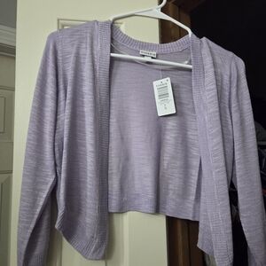 Torrid Light Purple Open-Front Cardigan